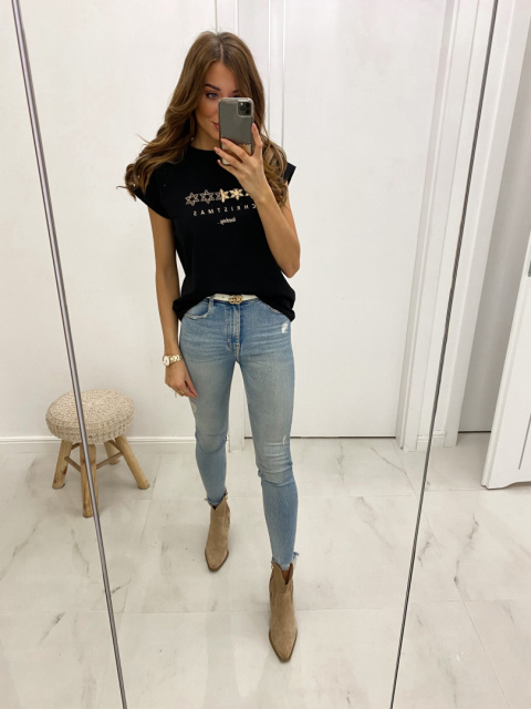 T-SHIRT MERRY CHRISTMAS LOADING CZARNY T-SHIRT MERRY CHRISTMAS LOADING CZARNY