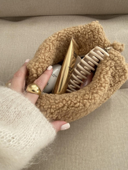 KOSMETYCZKA MIĘKKA TEDDY BEŻOWA