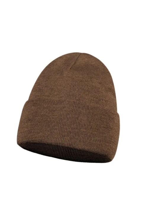 Czapka damska beanie z wełny merino 100% – NAOMI czekoladowy brąz