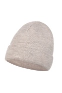 Czapka damska beanie z wełny merino 100% – NAOMI beżowy