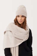 Czapka damska beanie z wełny merino 100% – NAOMI beżowy