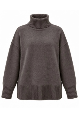 Golf oversize z kaszmirem i wełną BELLAGIO - taupe
