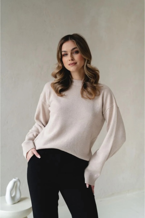 Sweter z kaszmirem MORGEN - beżowy